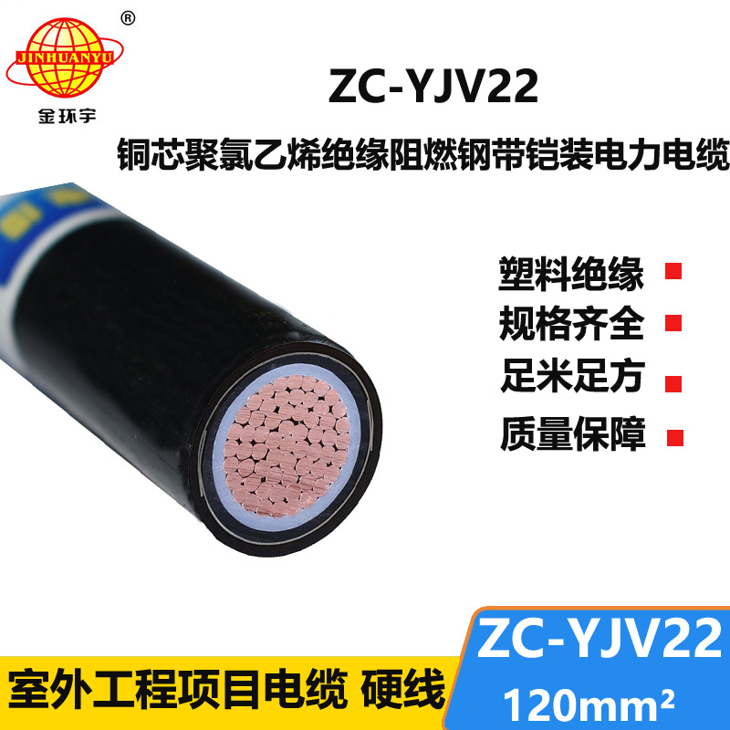 深圳市金環(huán)宇 國(guó)標(biāo)ZC-YJV22 120 阻燃yjv22鎧裝電纜