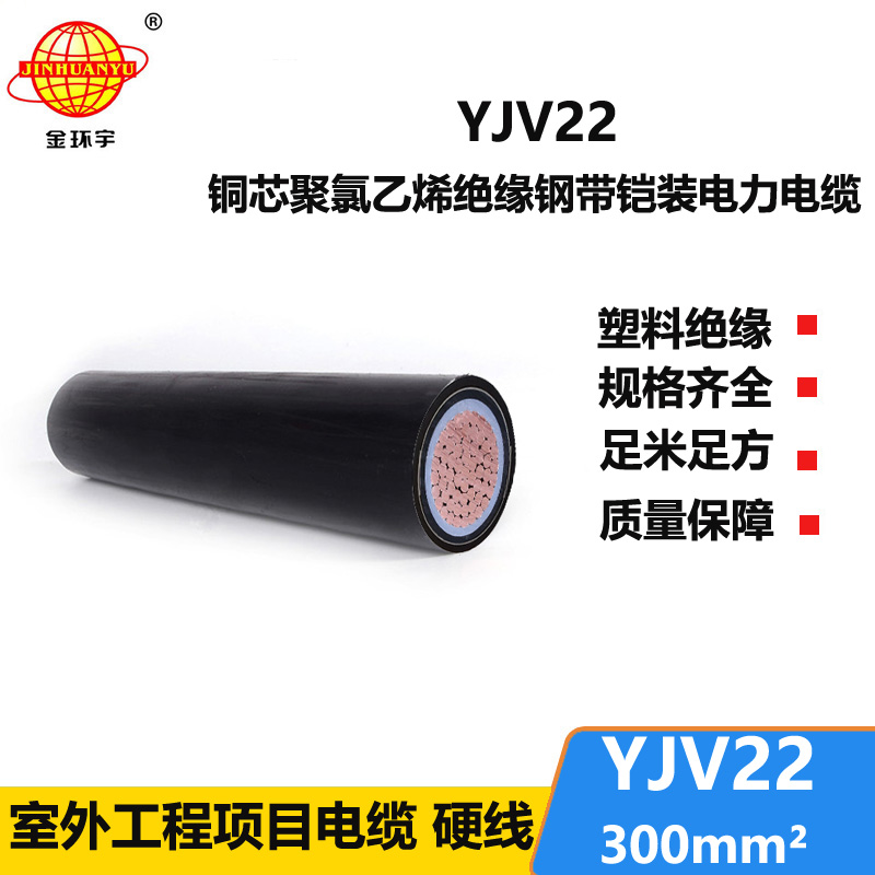 金環(huán)宇電線電纜 室外電纜鎧裝YJV22-300平方 深圳yjv22電力電纜